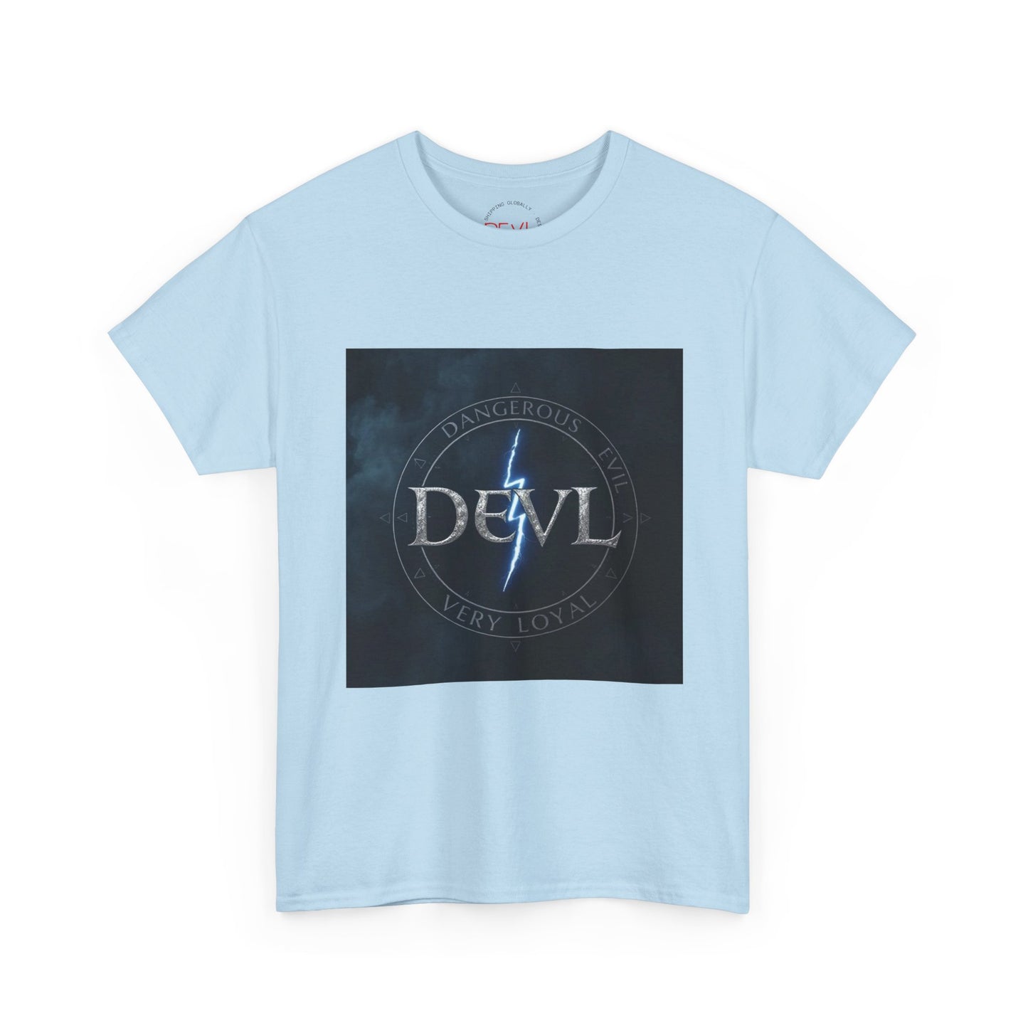 Unisex Devil Tee, Heavy Cotton Graphic Shirt, Edgy Streetwear, Casual Wear, Gift for Music Lovers, Unique Halloween T-Shirt