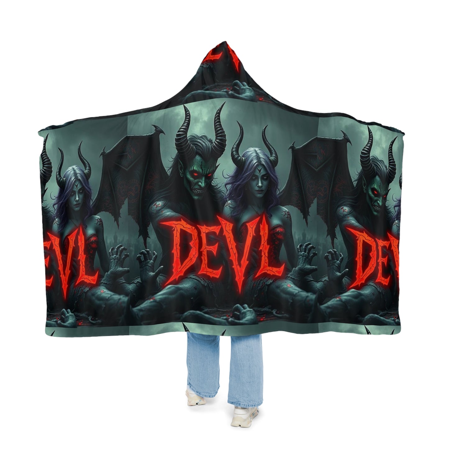 Cozy Devil Themed Snuggle Blanket | Perfect for Halloween, Movie Nights, Gifts for Him/Her, Home Decor, or Cozy Evenings