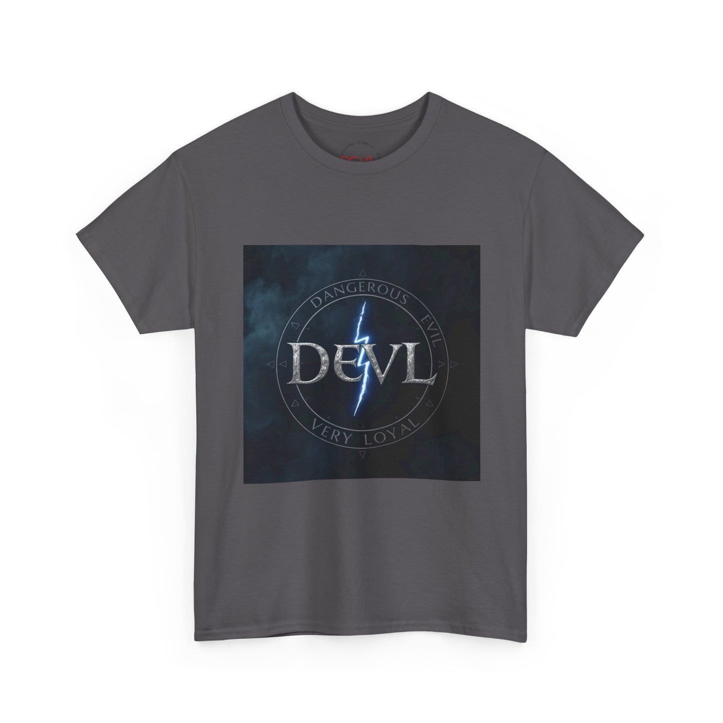 Unisex Devil Tee, Heavy Cotton Graphic Shirt, Edgy Streetwear, Casual Wear, Gift for Music Lovers, Unique Halloween T-Shirt