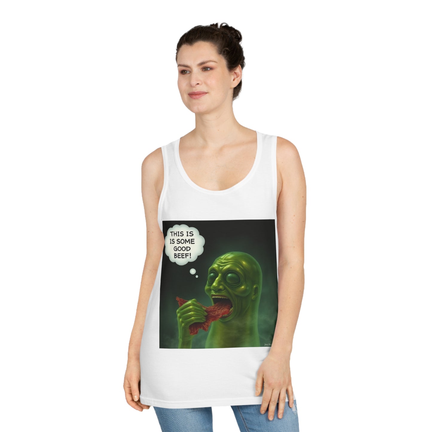 Alien Humor Tank Top - Quirky Graphic Tee for Fun Events, Casual Wear, Gift Idea, Summer Style, Geeky Apparel