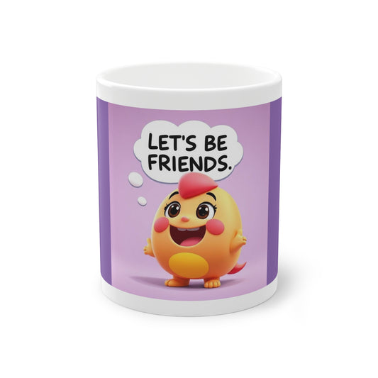 Cute Friendship Mug - Let's Be Friends, Cozy Gift, Coffee Cup, Funny Mug, Unique Design, Perfect for Friends, Birthday Gift