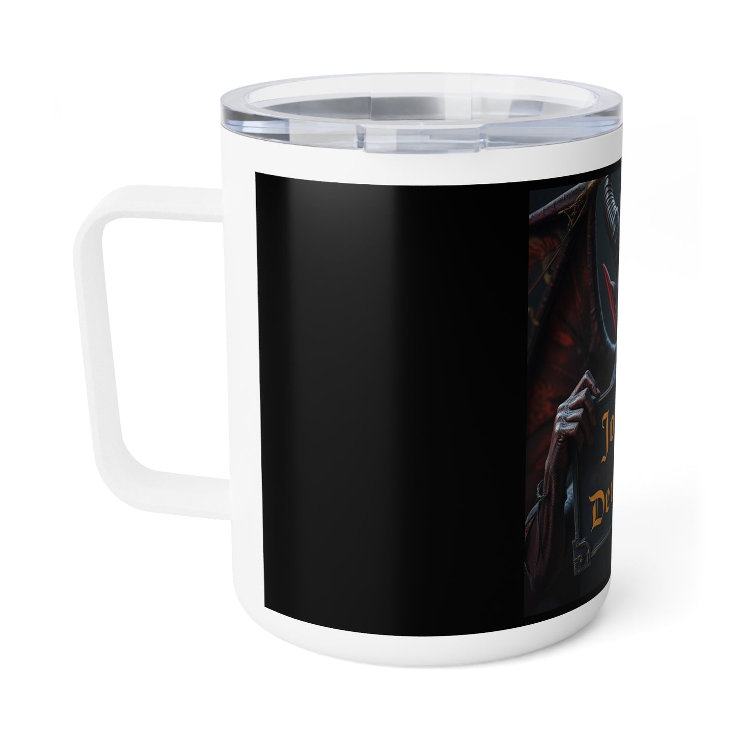 Devil's Lair Insulated Coffee Mug | Gothic Drinkware, Halloween Gift, Spooky Decor, Unique Coffee Cup, Dark Arts Themed