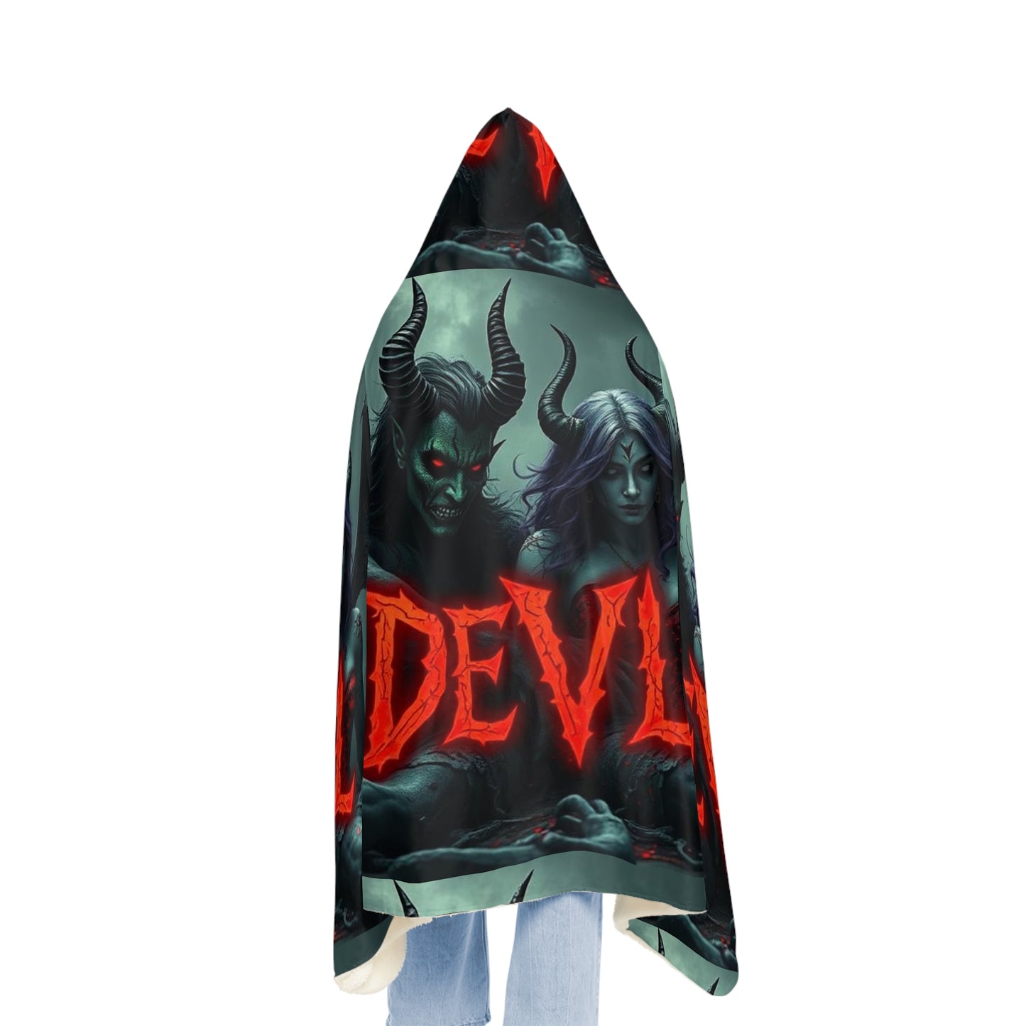 Cozy Devil Themed Snuggle Blanket | Perfect for Halloween, Movie Nights, Gifts for Him/Her, Home Decor, or Cozy Evenings