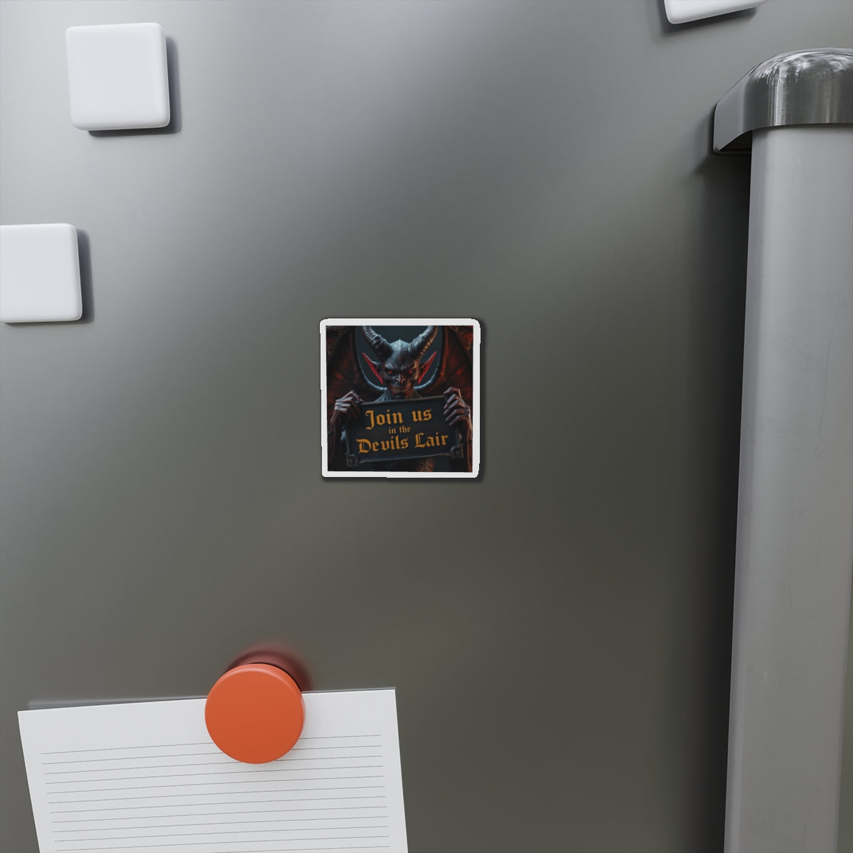 Devil's Lair Die-Cut Magnet, Halloween Decor, Spooky Gift, Witchcraft Collectible, Unique Refrigerator Magnet
