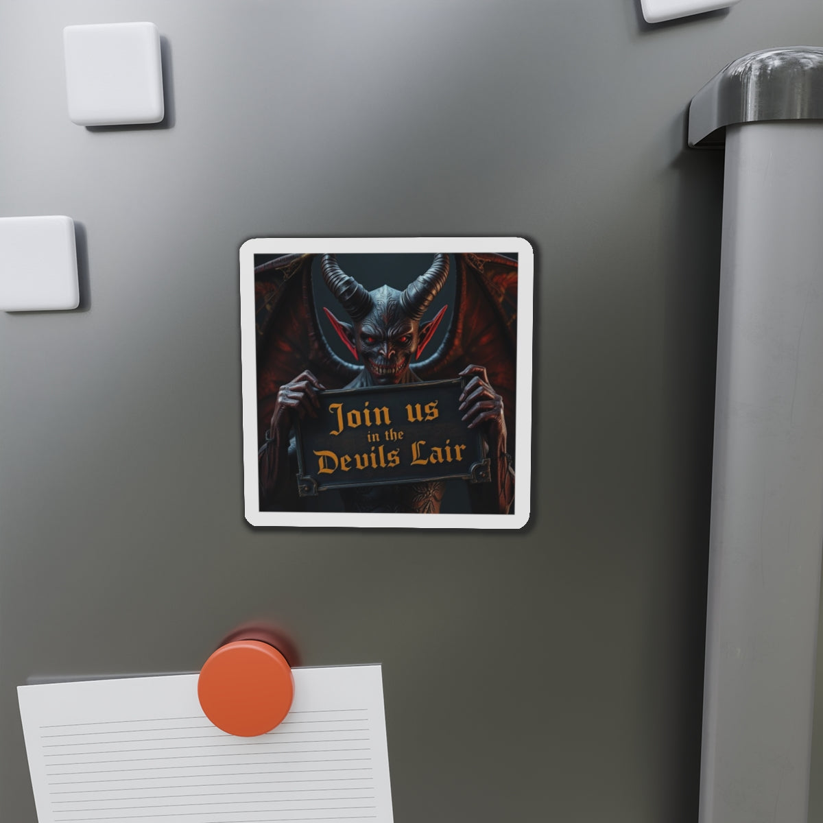 Devil's Lair Die-Cut Magnet, Halloween Decor, Spooky Gift, Witchcraft Collectible, Unique Refrigerator Magnet