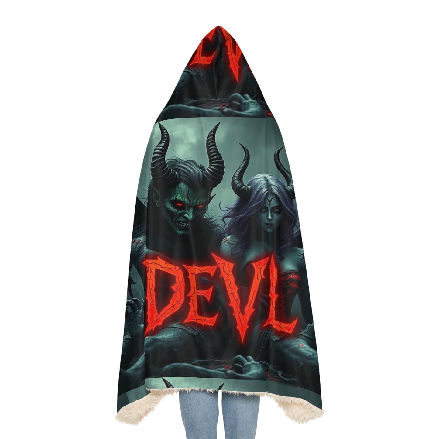 Cozy Devil Themed Snuggle Blanket | Perfect for Halloween, Movie Nights, Gifts for Him/Her, Home Decor, or Cozy Evenings
