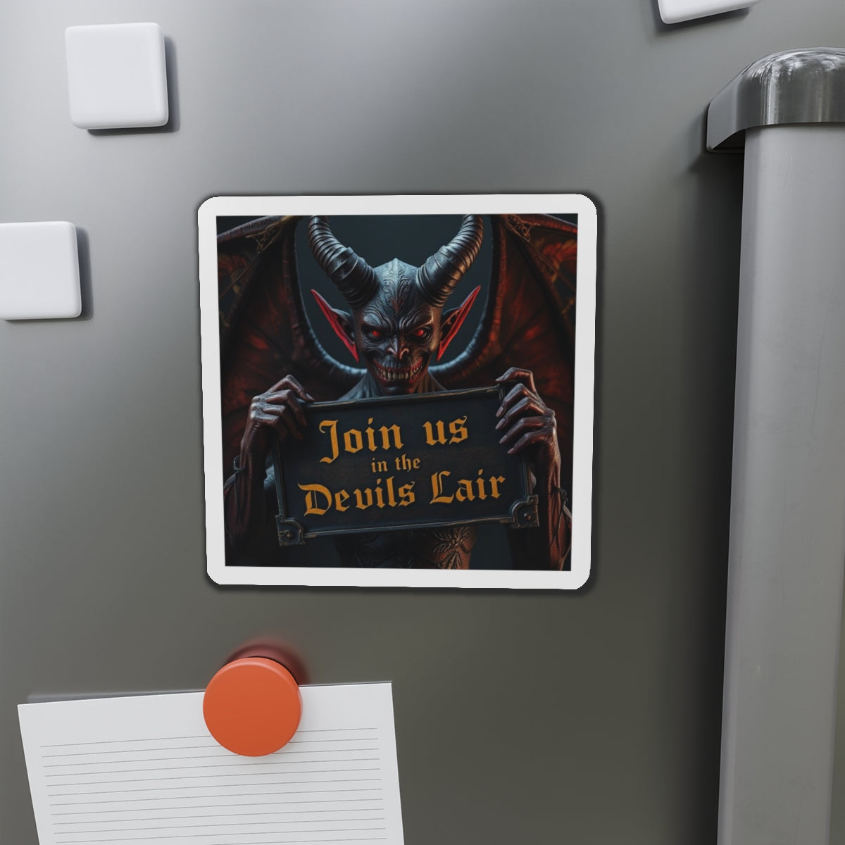 Devil's Lair Die-Cut Magnet, Halloween Decor, Spooky Gift, Witchcraft Collectible, Unique Refrigerator Magnet