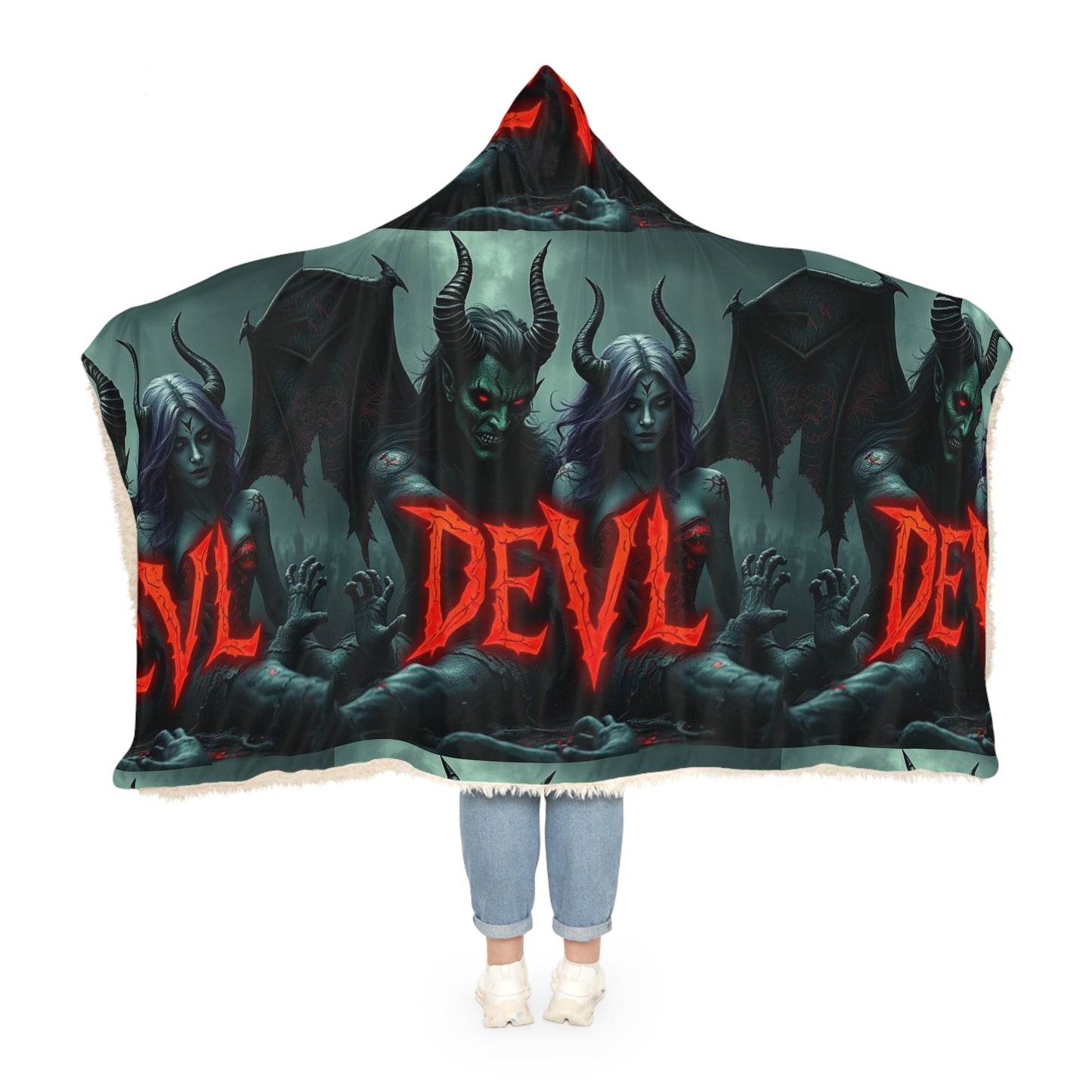 Cozy Devil Themed Snuggle Blanket | Perfect for Halloween, Movie Nights, Gifts for Him/Her, Home Decor, or Cozy Evenings