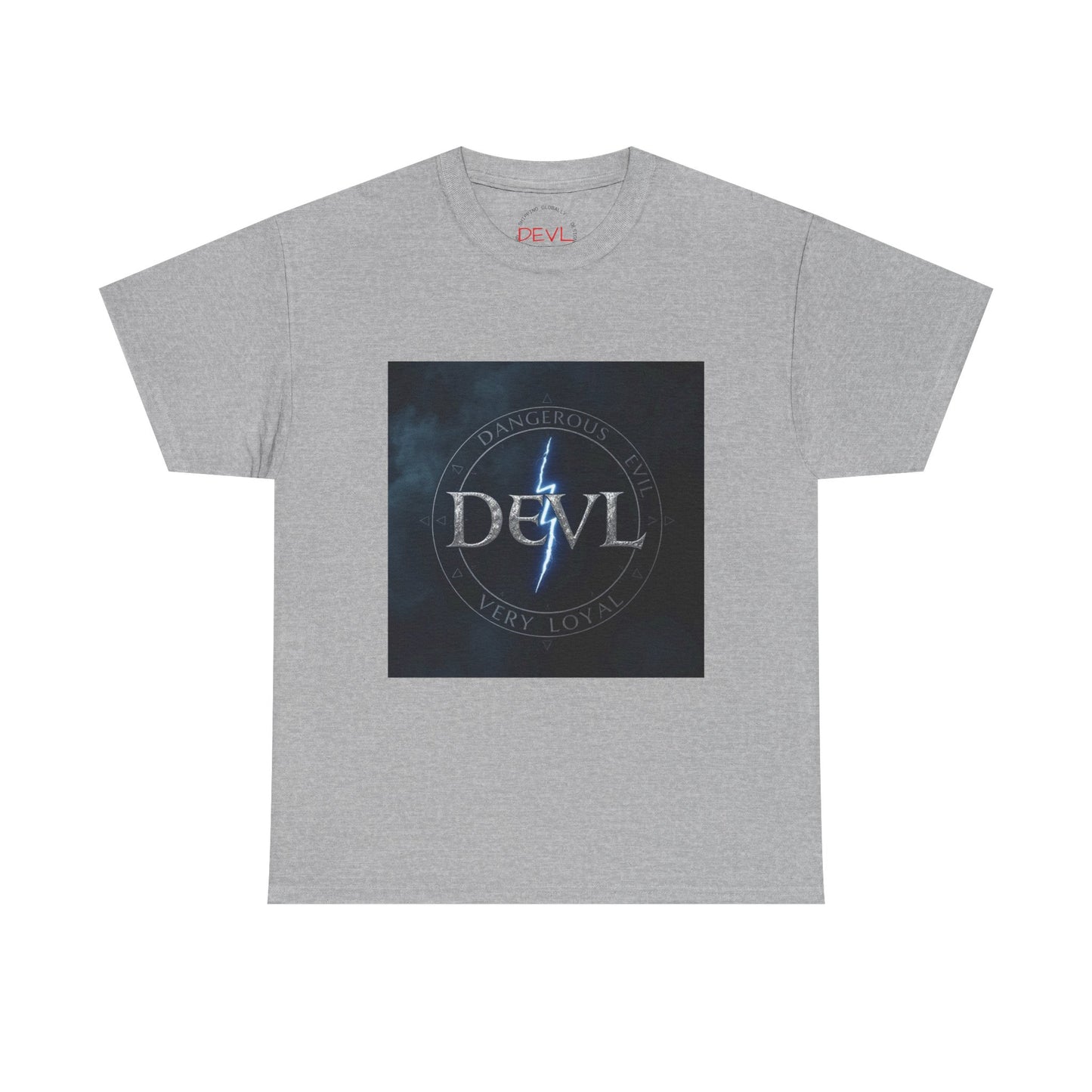 Unisex Devil Tee, Heavy Cotton Graphic Shirt, Edgy Streetwear, Casual Wear, Gift for Music Lovers, Unique Halloween T-Shirt