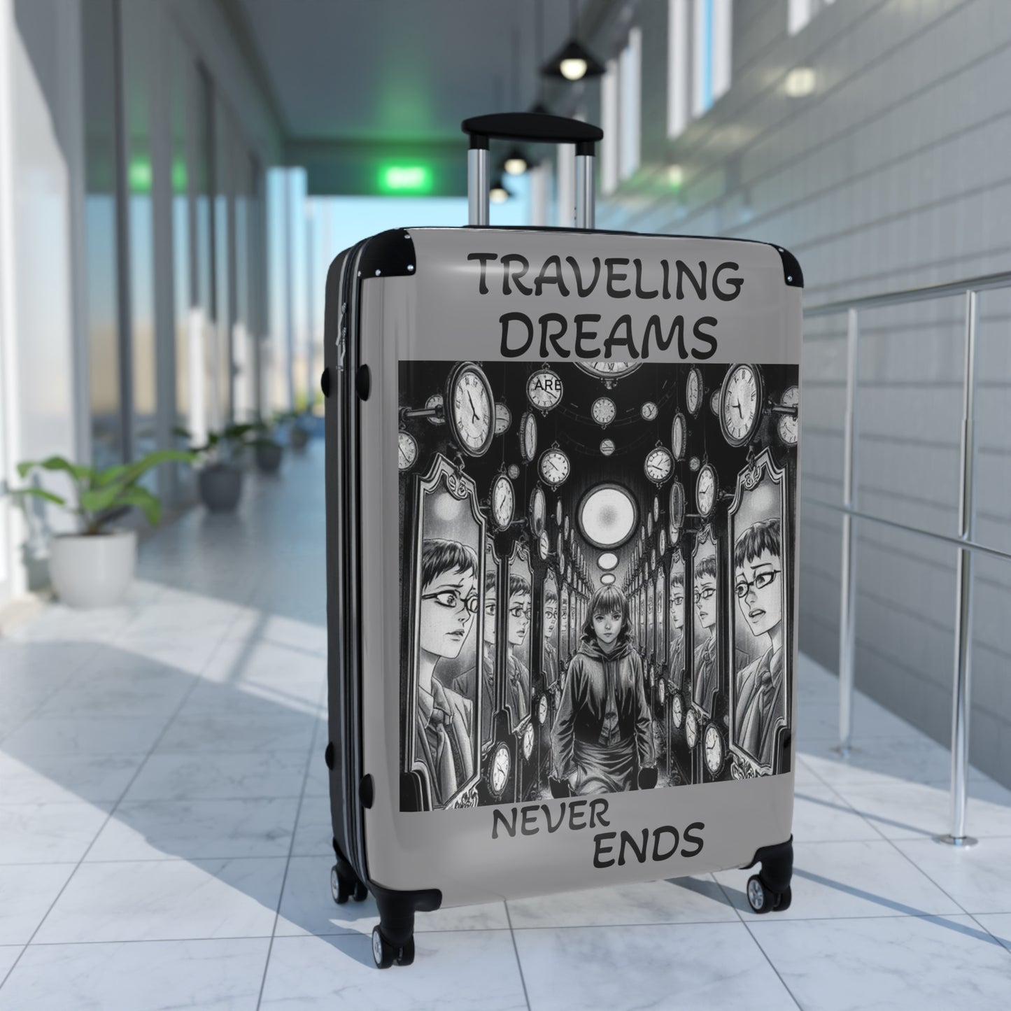 Travel Dreams Suitcase - Adventure Gear for Wanderlusters, Perfect for Vacations, Trips, Gift for Travelers, Travel Accessories
