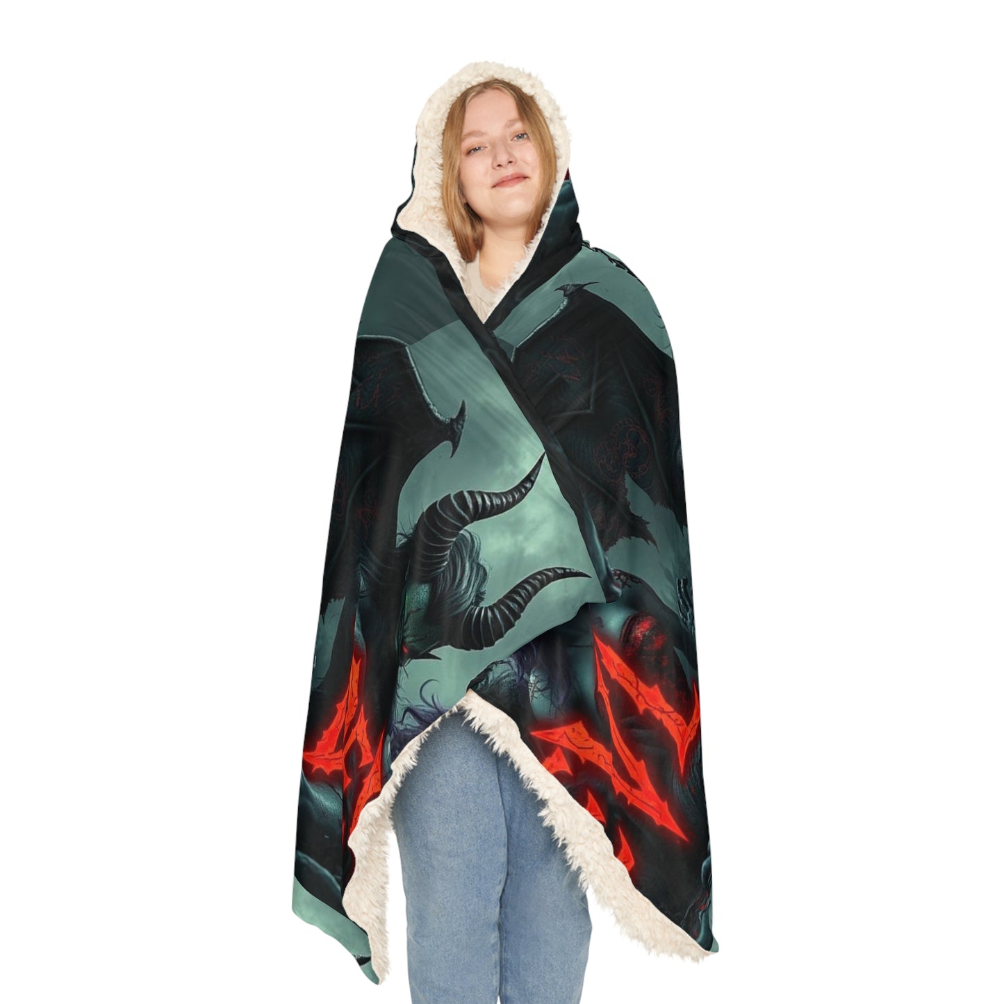 Cozy Devil Themed Snuggle Blanket | Perfect for Halloween, Movie Nights, Gifts for Him/Her, Home Decor, or Cozy Evenings
