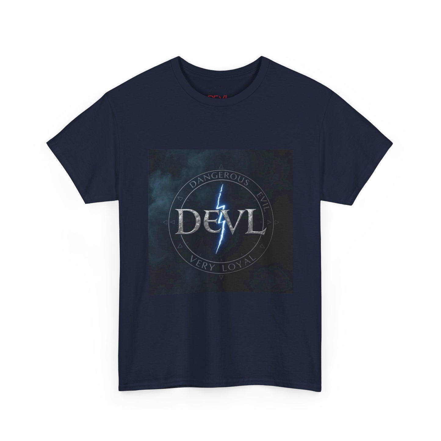 Unisex Devil Tee, Heavy Cotton Graphic Shirt, Edgy Streetwear, Casual Wear, Gift for Music Lovers, Unique Halloween T-Shirt