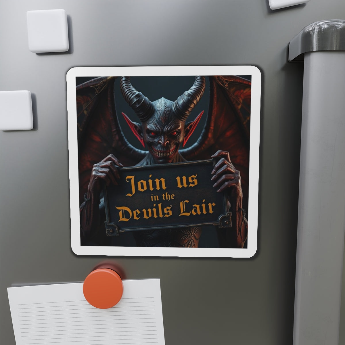 Devil's Lair Die-Cut Magnet, Halloween Decor, Spooky Gift, Witchcraft Collectible, Unique Refrigerator Magnet