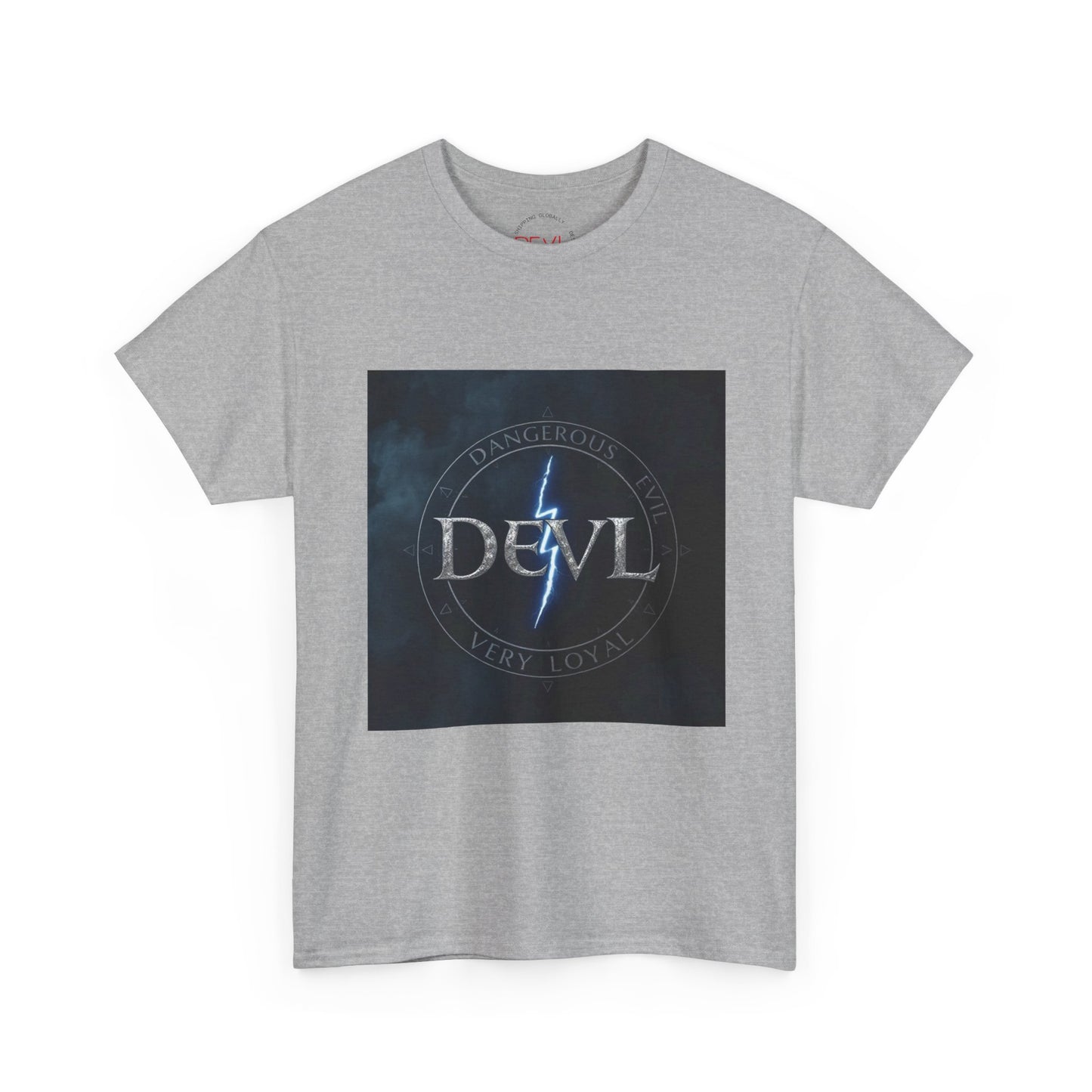 Unisex Devil Tee, Heavy Cotton Graphic Shirt, Edgy Streetwear, Casual Wear, Gift for Music Lovers, Unique Halloween T-Shirt