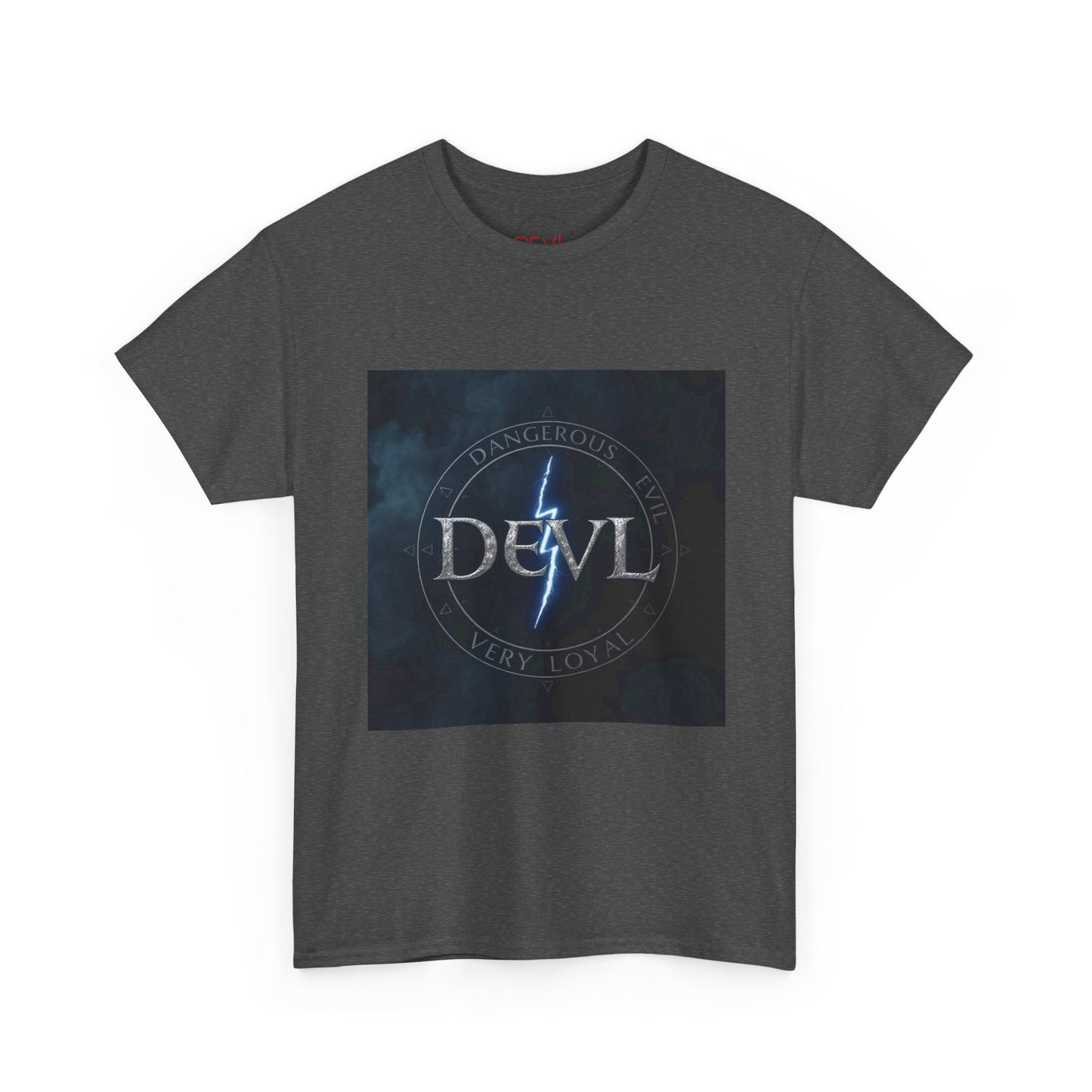Unisex Devil Tee, Heavy Cotton Graphic Shirt, Edgy Streetwear, Casual Wear, Gift for Music Lovers, Unique Halloween T-Shirt