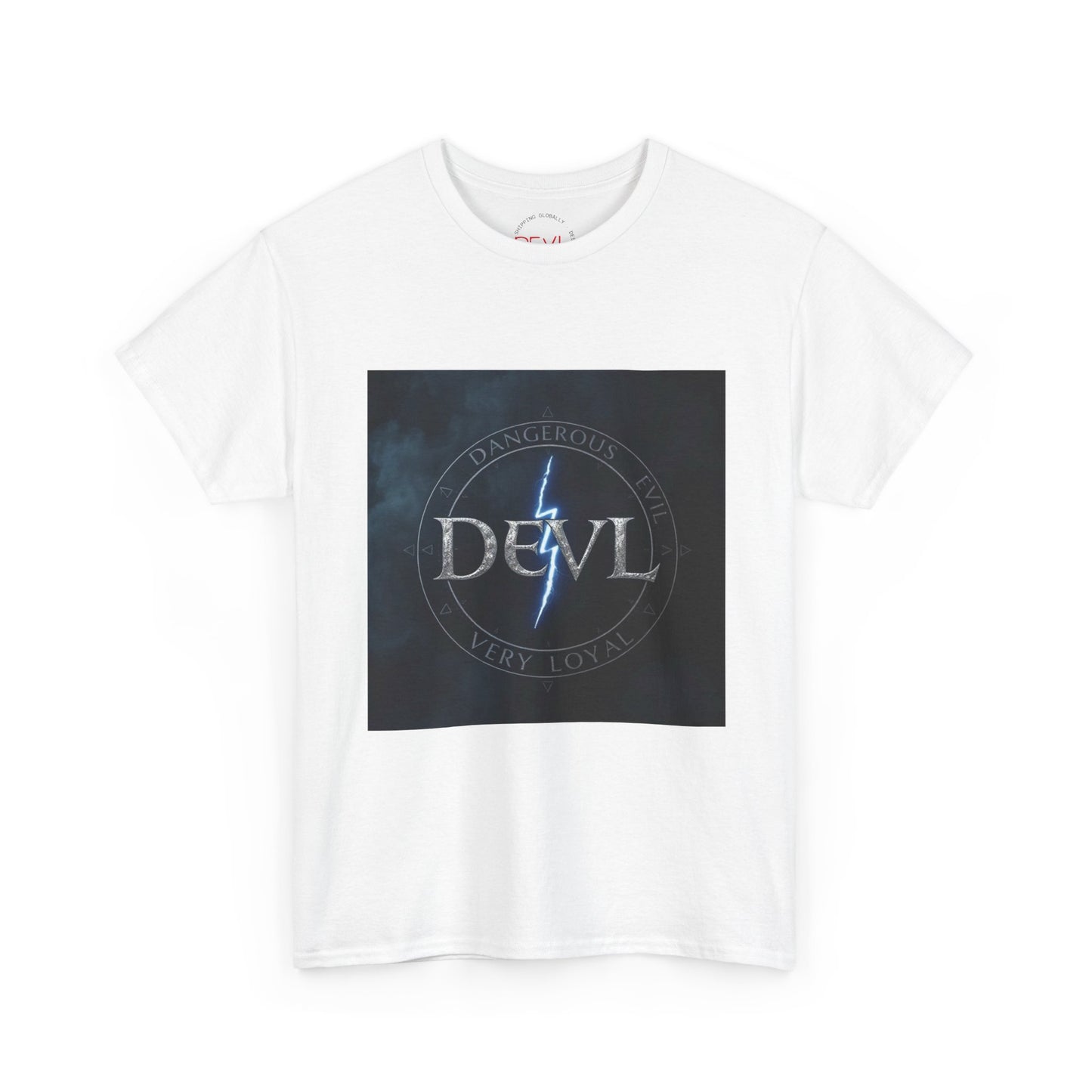 Unisex Devil Tee, Heavy Cotton Graphic Shirt, Edgy Streetwear, Casual Wear, Gift for Music Lovers, Unique Halloween T-Shirt