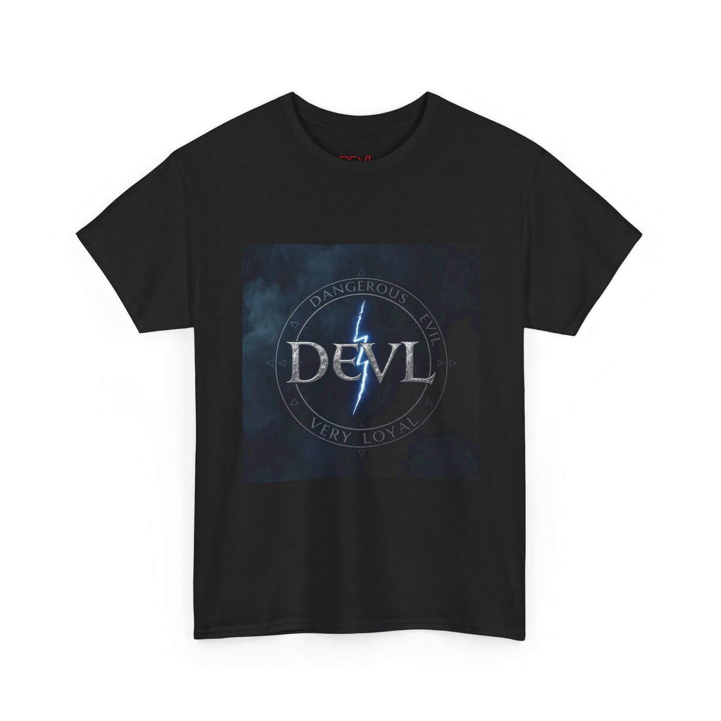 Unisex Devil Tee, Heavy Cotton Graphic Shirt, Edgy Streetwear, Casual Wear, Gift for Music Lovers, Unique Halloween T-Shirt
