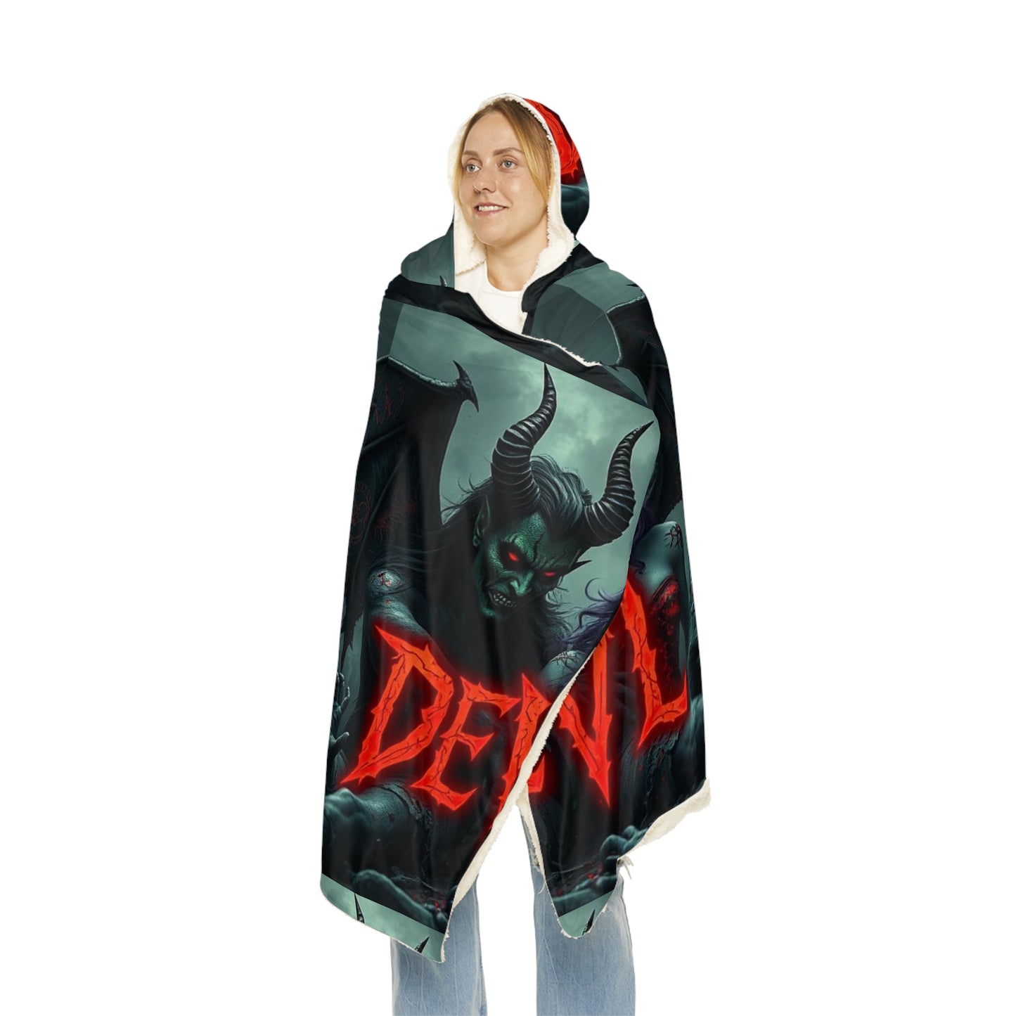 Cozy Devil Themed Snuggle Blanket | Perfect for Halloween, Movie Nights, Gifts for Him/Her, Home Decor, or Cozy Evenings